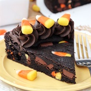 Candy Corn Chocolate Chip Cookie Cake