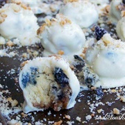White Chocolate Cheesecake Blueberry Bites