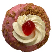 Maverick's Donuts Cherry Cheesecake Donut