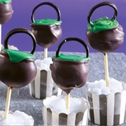 Witch's Cauldron Halloween Cake Pops