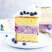 Lemon Blueberry Cheesecake Layer Cake