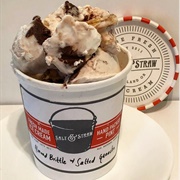 Almond Brittle and Ganache Ice Cream