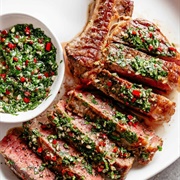 Steak & Accompaniments in Colonia Del Sacramento, Uruguay