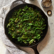 Iron Skillet Mustard Greens