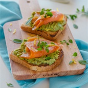Avocado and Salmon Sandwich