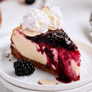 Blackberry Almond Cheesecake