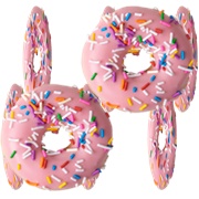 Krispy Kreme Mini Strawberry Iced With Sprinkles