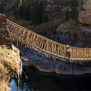 Inca Rope Bridge, Apurimac River, Peru
