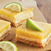 White Chocolate Key Lime Cheesecake Squares