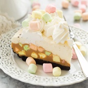 Peanut Butter Marshmallow Square Cheesecake