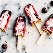 Cherry Cheesecake Popsicles