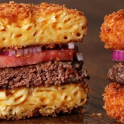 Fried Mac and Cheese Burger
