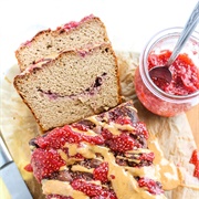 Peanut Butter and Jam Banana Bread