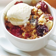 Apple Pear Blackberry Crumble