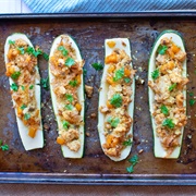 Tofu Stuffed Courgette