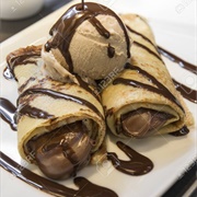 Chocolate Ice Cream Crepe