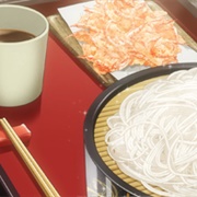 90% Buckwheat Soba Garnished With Sakura Shrimp Kakiage