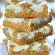 Carrot Apple Cheesecake Blondie Bars