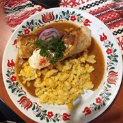 Chicken Paprikash in Budapest, Hungary