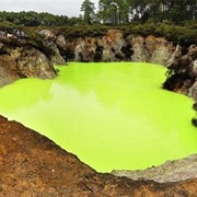 Yellow Lake, Rotorua, New Zealand