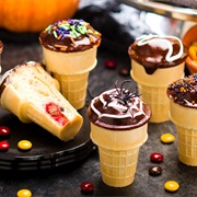 Halloween Ice Cream Cone Cupcakes