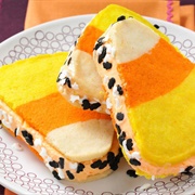 Candy Corn Ice Cream Sandwiches