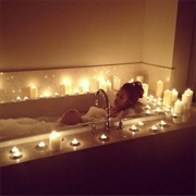 Candlelit Bubble Bath