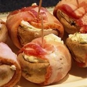 Stuffed Mushrooms Wrapped in Bacon