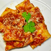 Cheese Ravioli With Basil Tomato Sauce