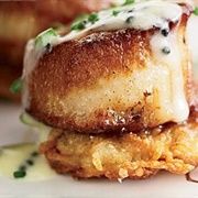 Scallops With Potato Pancakes