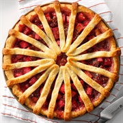 Rhubarb and Cherry Pie