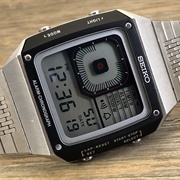 G757-5030 Quartz LCD Silver Wave "Digiborg"