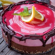 Strawberry Lemonade Chocolate Cheesecake