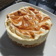 White Chocolate Salted Caramel Cheesecake