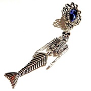 Skeleton Mermaid Brooch