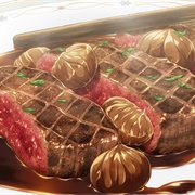 Charcoal Grilled Venison Round Steak ~Chestnut Sauce~