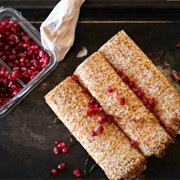 Pomegranate Cheesecake Crepes