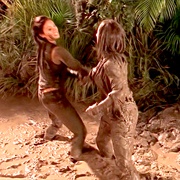 Sydney Fox vs. Turley [Relic Hunter - S1E07 - "Transformations"]