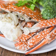 Steamed Blue Swimmer Crab