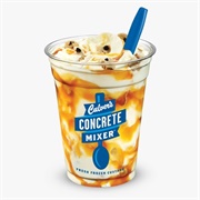 Salted Caramel Concrete Mixer® Made With Cookie Dough