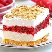 No Bake Raspberry Jello Lasagna