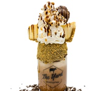 The Yard Milkshake Bar Turtle Cheesecake Frozen Hot Chocolate Float