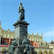 Adam Mickiewicz Monument, Main Square, Kraków, Poland