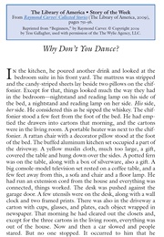Why Don't You Dance? (Raymond Carver)