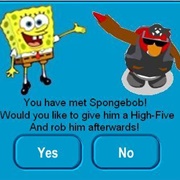 You Have Met SpongeBob on Club Penguin