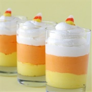 Candy Corn Cheesecake Mousse