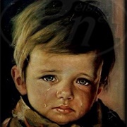 Crying Boy Painting