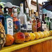 Cocktail-Drinking in 'Cocktail Alley', Montañita, Ecuador