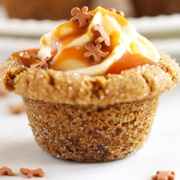 Gingerbread Cookie Cups With Pumpkin Cheesecake Filling