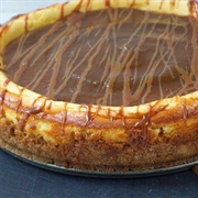 Bourbon Cajeta Apple Goat Cheese Cheesecake